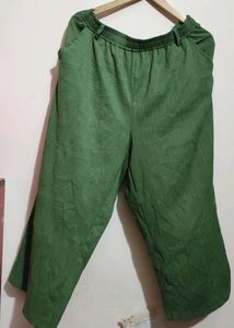 Green Color Capri Lower For Healthy Girl Or Woman