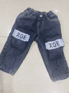 Black Denim Jeans For 1 To 2 Years Old Boy
