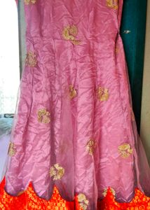Elegant Pink Embroidered Dress