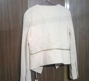 Blush Pink Blazer with Zipper Detail