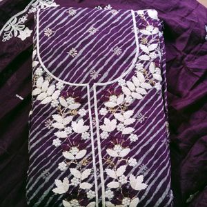 Elegant Purple Dress Material