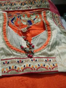 Orange 🍊 Colour Saree