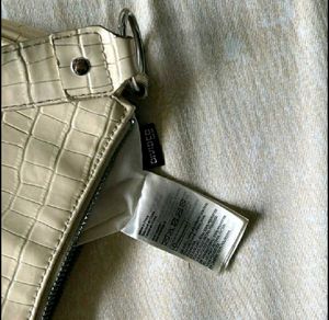 H&amp;M Vintage Cream Croc Shoulder Bag