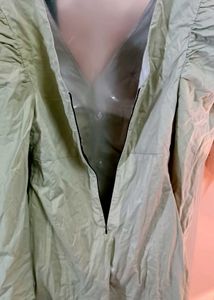 VTG Pistachio Gathered Ruched Dress