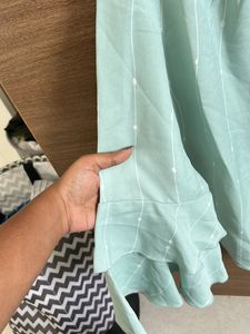 A Nice Green White Striped Top