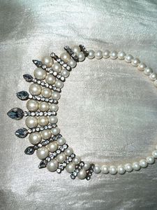 Pearl &amp; Rhinestone Statement Necklace