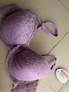 Padded Lace Lavender Bra