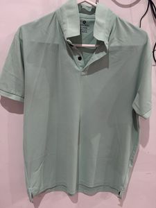 Men&#39;s Light Green Button-Down Polo