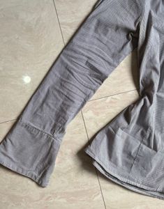 Y2k Stripped Grey Shirt
