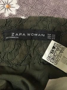 Olive Green Lace Skirt