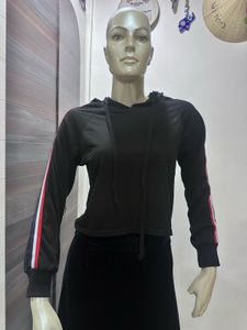 Striped Sleeve Hoodie