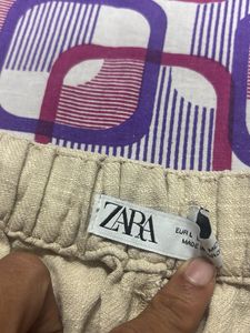 beigh linen pants Zara