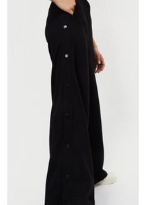 Black Wide Leg Button Pants