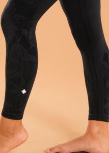 Decathlon Floral Print Black Leggings