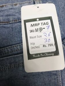 🤑M@07 Size-26 Light Wash Wide Leg Jeans