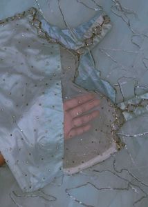 Aqua Two-Piece Party Lehenga