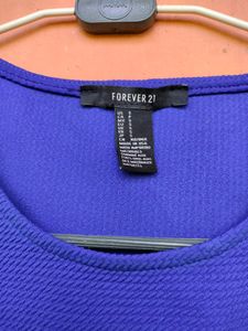 Cobalt Blue Peplum Top
