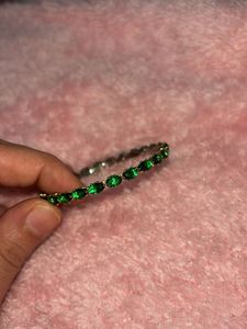 Green Emerald Diamond Bracelet