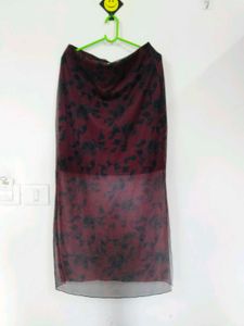 Floral Mesh Skirt