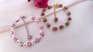 Handmade Beaded Flower Bracelets