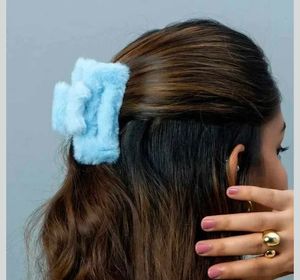 Fluffy Hair Claw Clips - 5 Pack