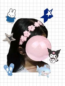 handmade crochet pink flower headband₊˚⊹ ᰔ