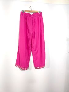 Polyester pink Kurti Set(Women)