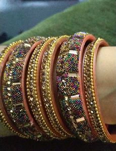 Set Of 4 Beaded Bangle