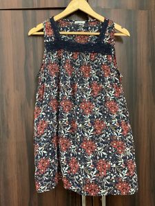 Floral Tank with Lace Trim