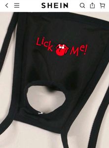 men&#39;s unique sexy Lick Me Thong