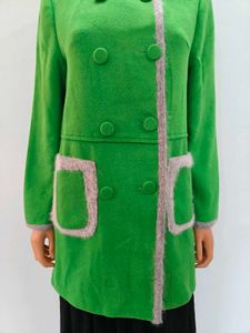 Green Wool Blend Coat