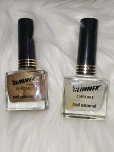 Glimmer Chrome Nail Enamel Duo