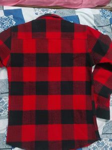 Yubs Denim Red Buffalo Plaid Shirt