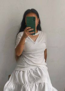 White Wrap Top