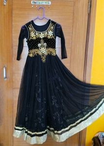 Elegant Black & Gold Ethnic Gown