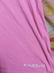 Cotton Pink Tshirt With Hoddie