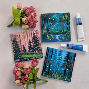 Mini Enchanted Forest Paintings Set