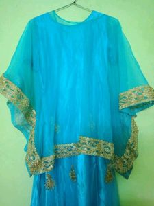 Net Cape Style Gown