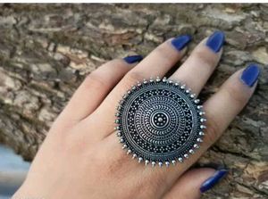 Statement Oxidized Silver Ring