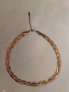 Vintage Braided Anti-tarnish Gold Tone Necklace