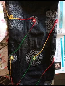 New With Tag Black Cotton Jari Wark Dupatta 💕