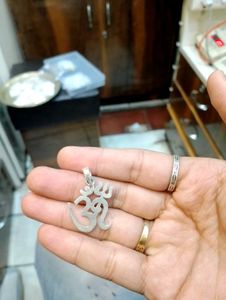 om pandent pure silver
