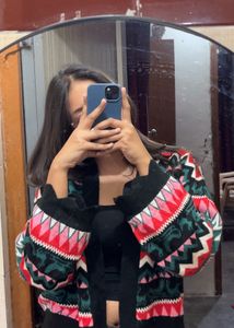 Patterned Knit Sweater
