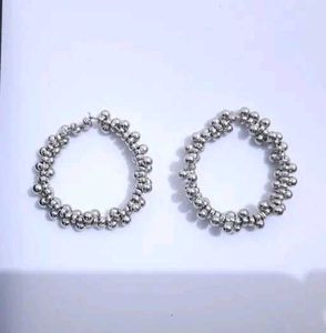 Silver Alloy Earrings