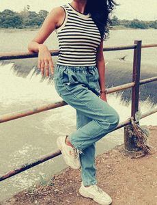 Striped Knit Tank Top 32-36 size