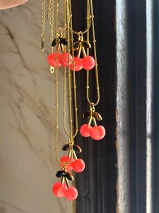 Cute Cherry Pendant Necklace..