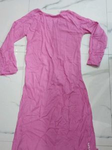 Pink Embroidered Kurti