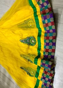 Yellow Embroidered Anarkali Dress