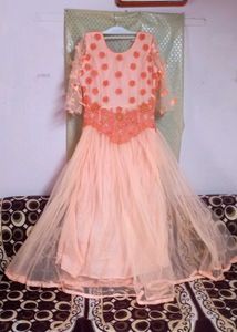 Very Beautiful Pich Colour Long Gown