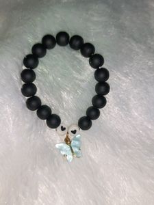 Black Bracelet With Butterfly 🦋charms